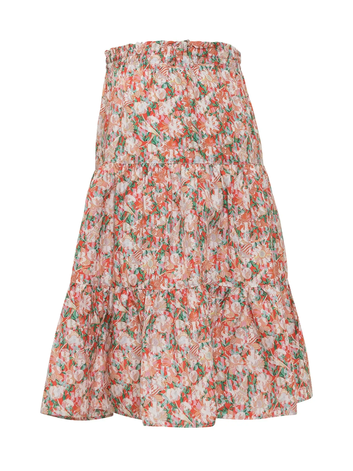 See By Chlo A-Line Floral Printed Tiered Mini Skirt