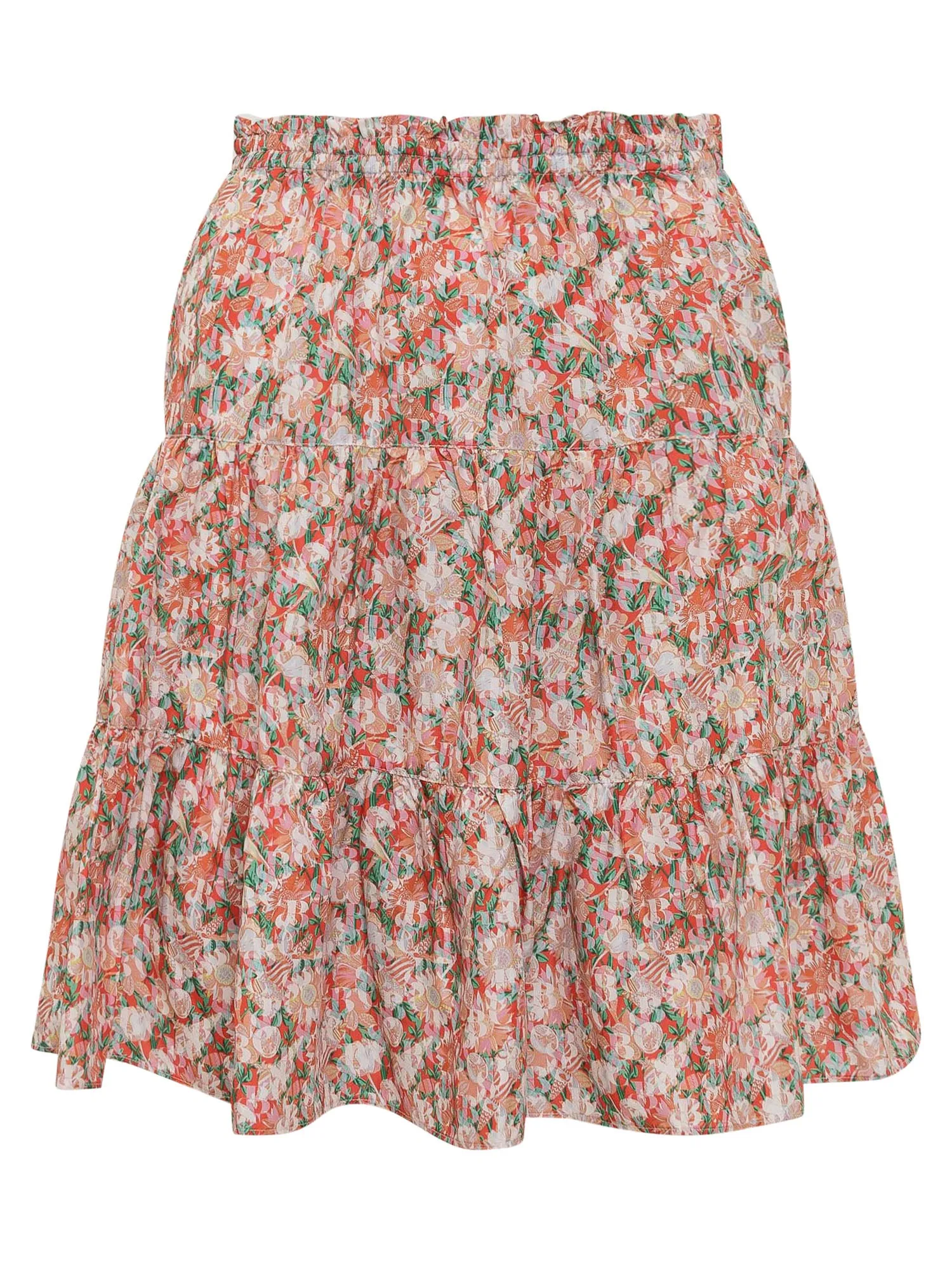 See By Chlo A-Line Floral Printed Tiered Mini Skirt