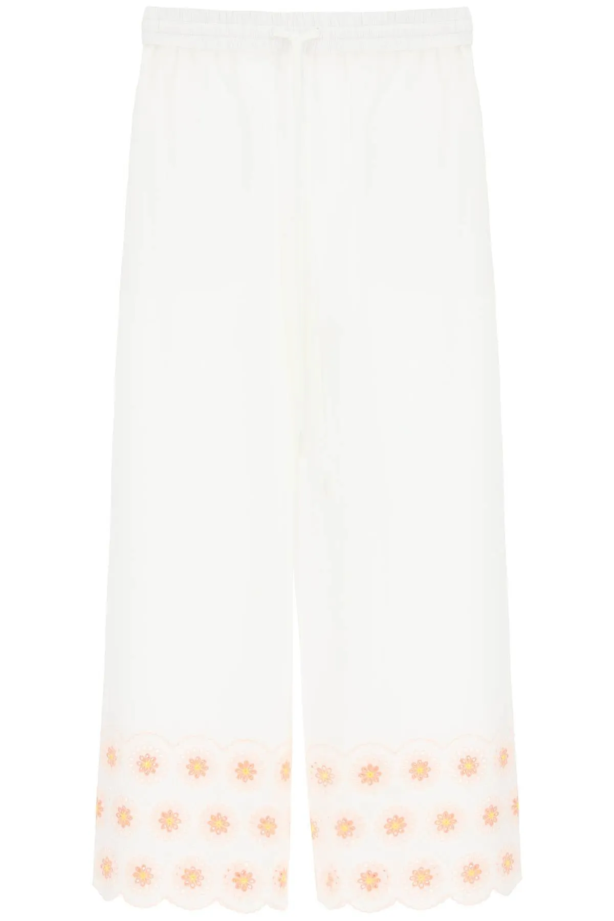 See By Chlo Embroidered Hem Wide Leg Trousers