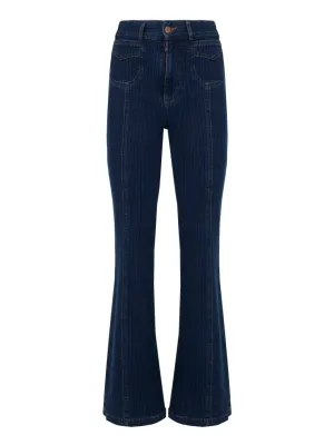See By Chlo Emily Striped Bootcut Jeans