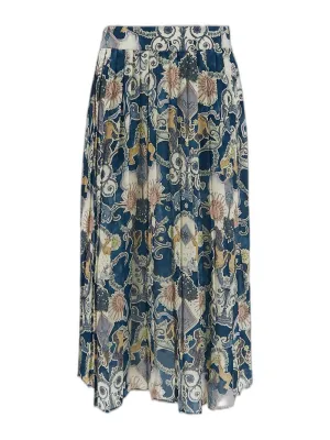 See By Chlo High Waist Pleated Midi Skirt