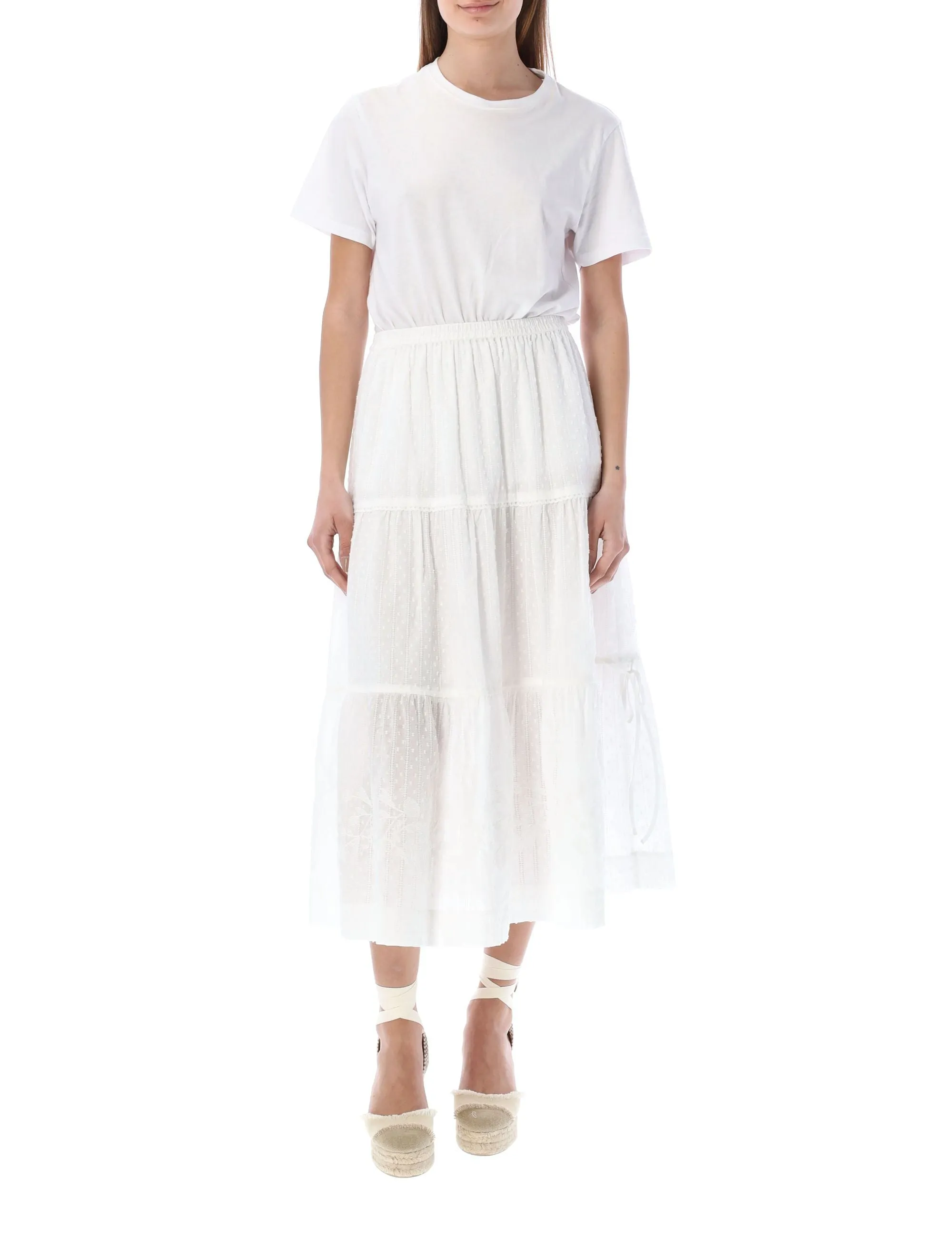 See By Chlo Pleated Midi Skirt