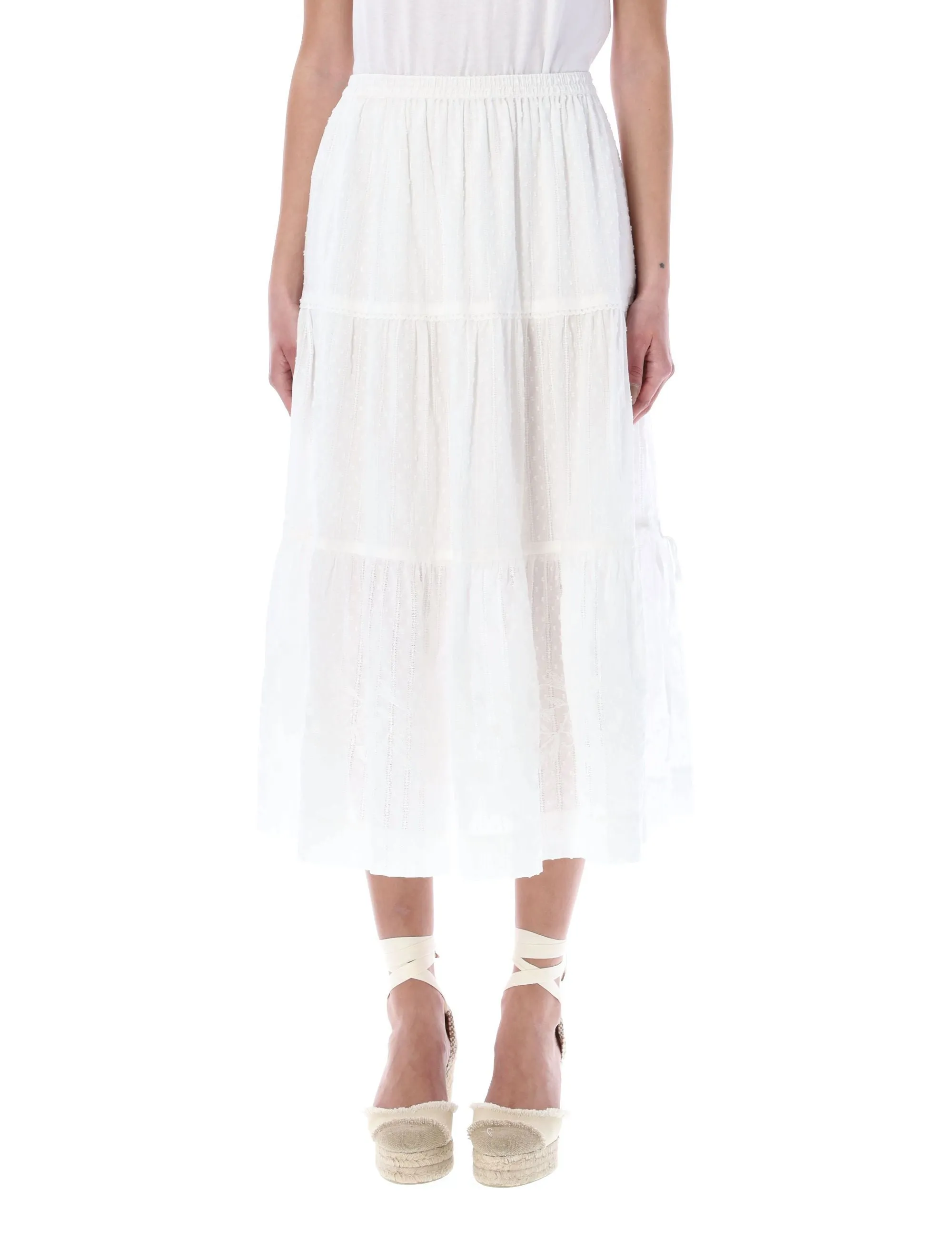 See By Chlo Pleated Midi Skirt