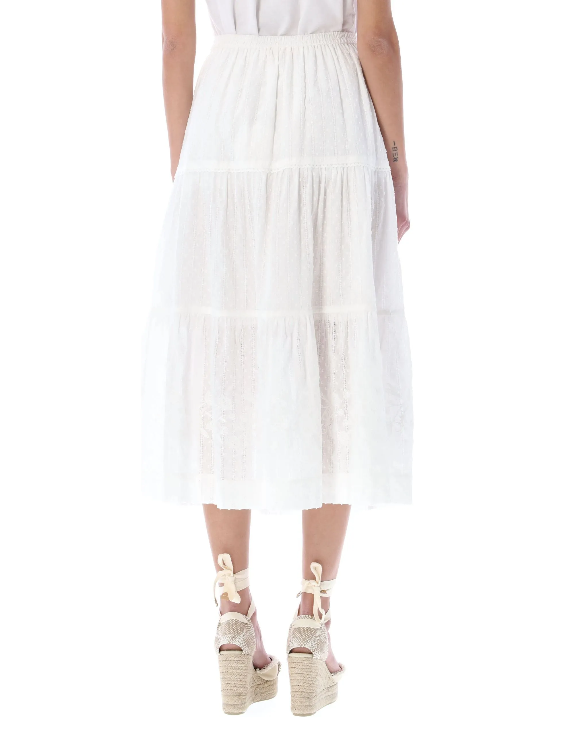 See By Chlo Pleated Midi Skirt