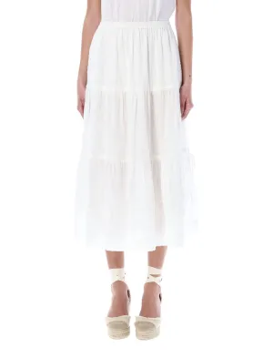 See By Chlo Pleated Midi Skirt