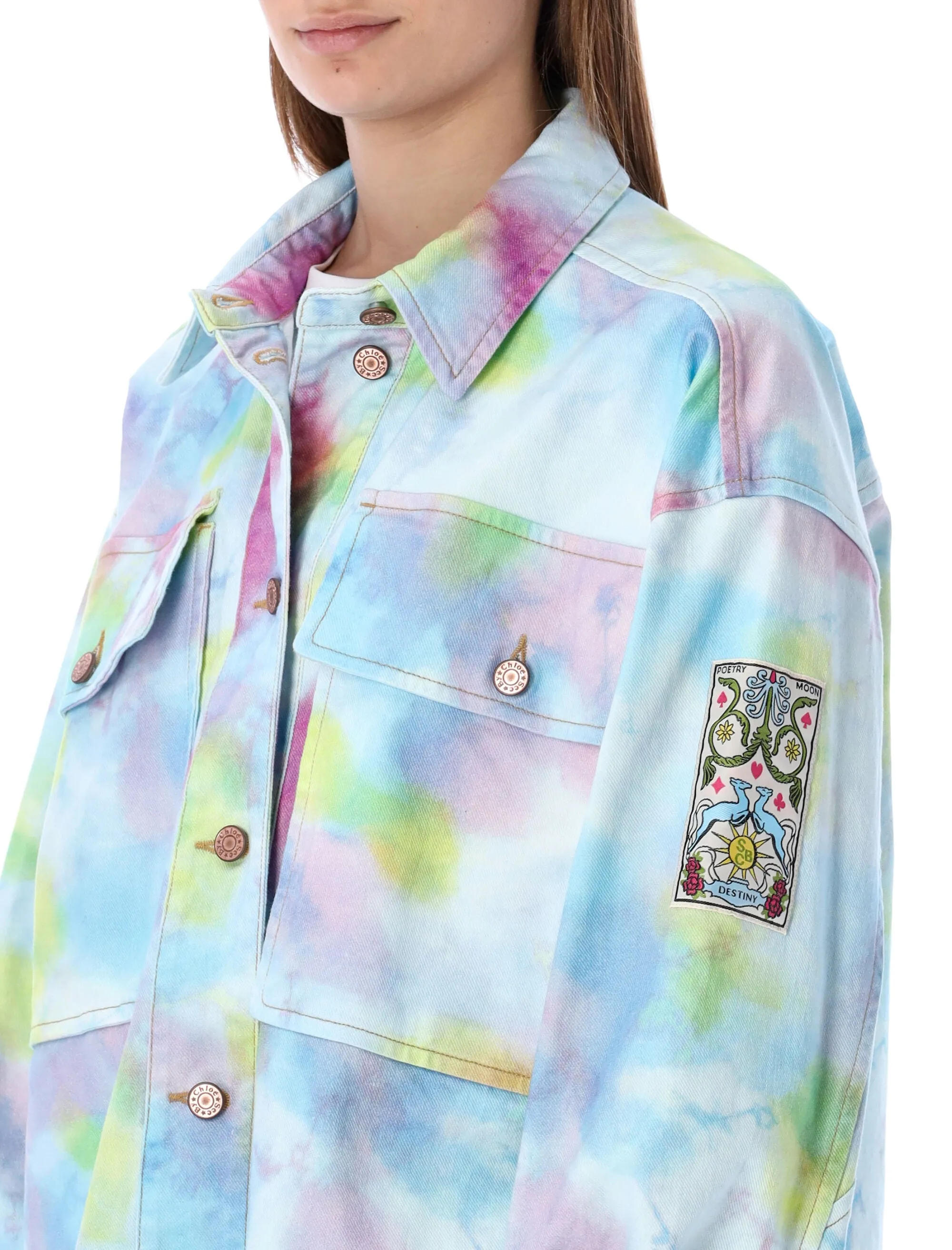 See By Chlo Tie-Dye Buttoned Shirt Jacket