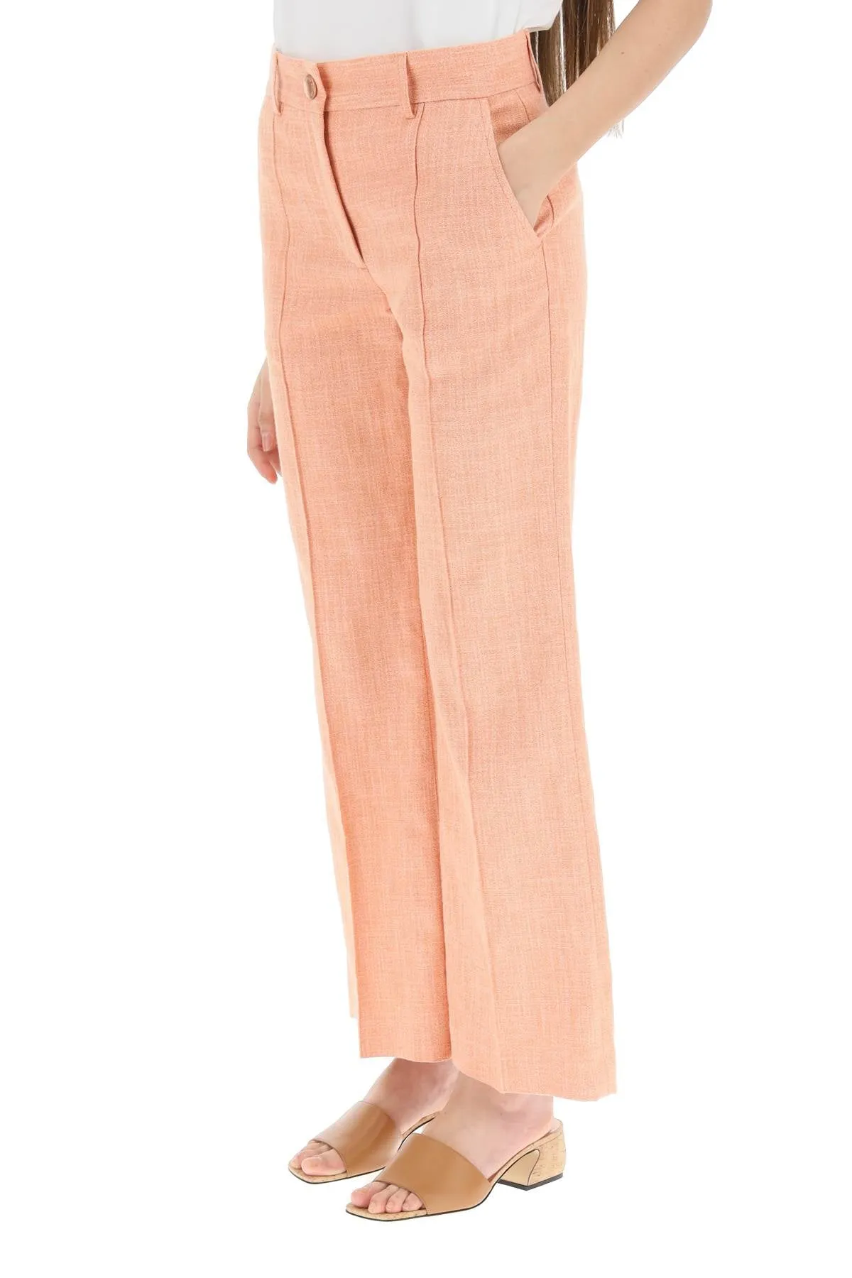 See By Chlo Tweed Bootcut High Waist Pants