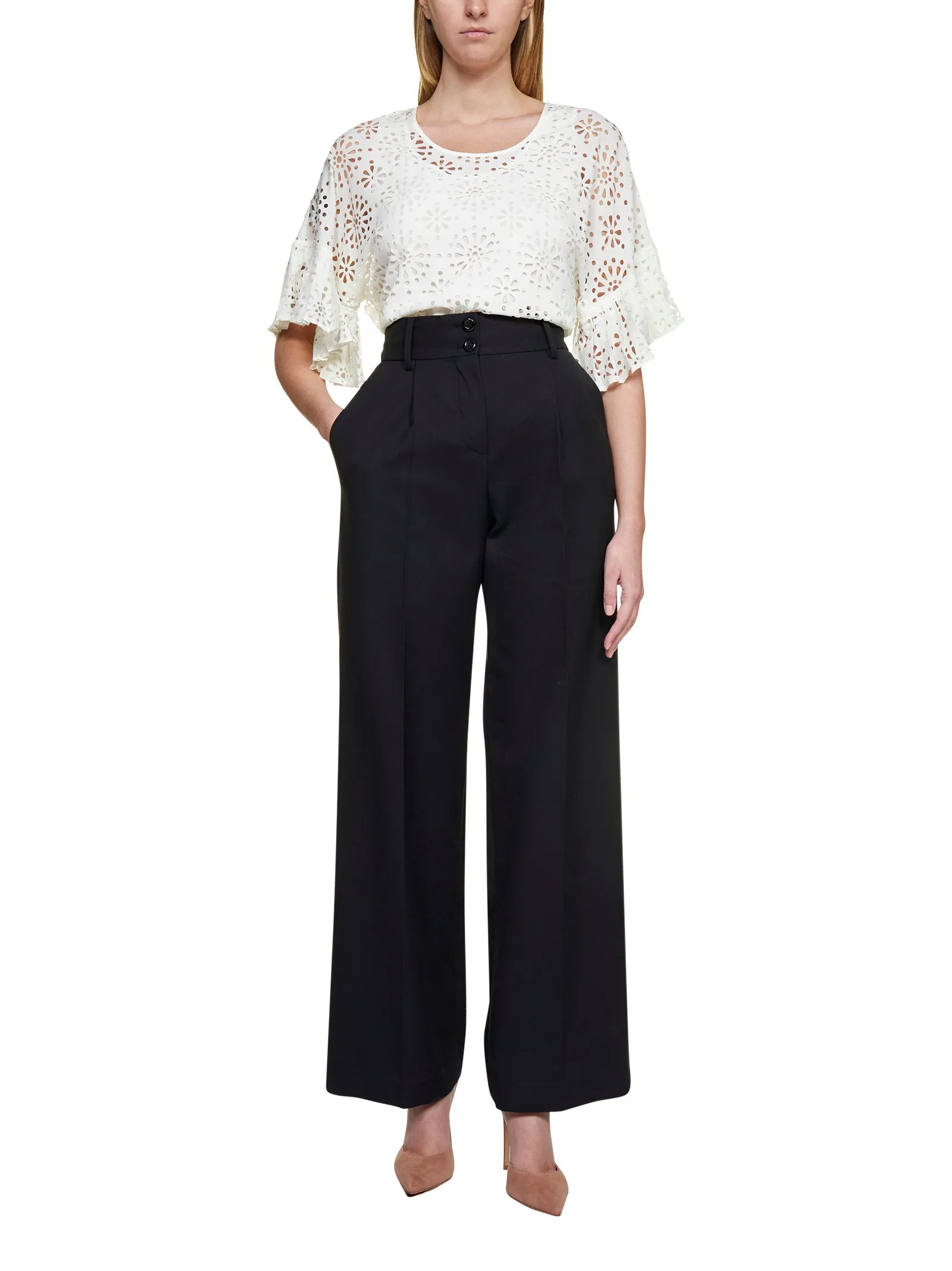 See By Chlo Wide-Leg Flared Trousers