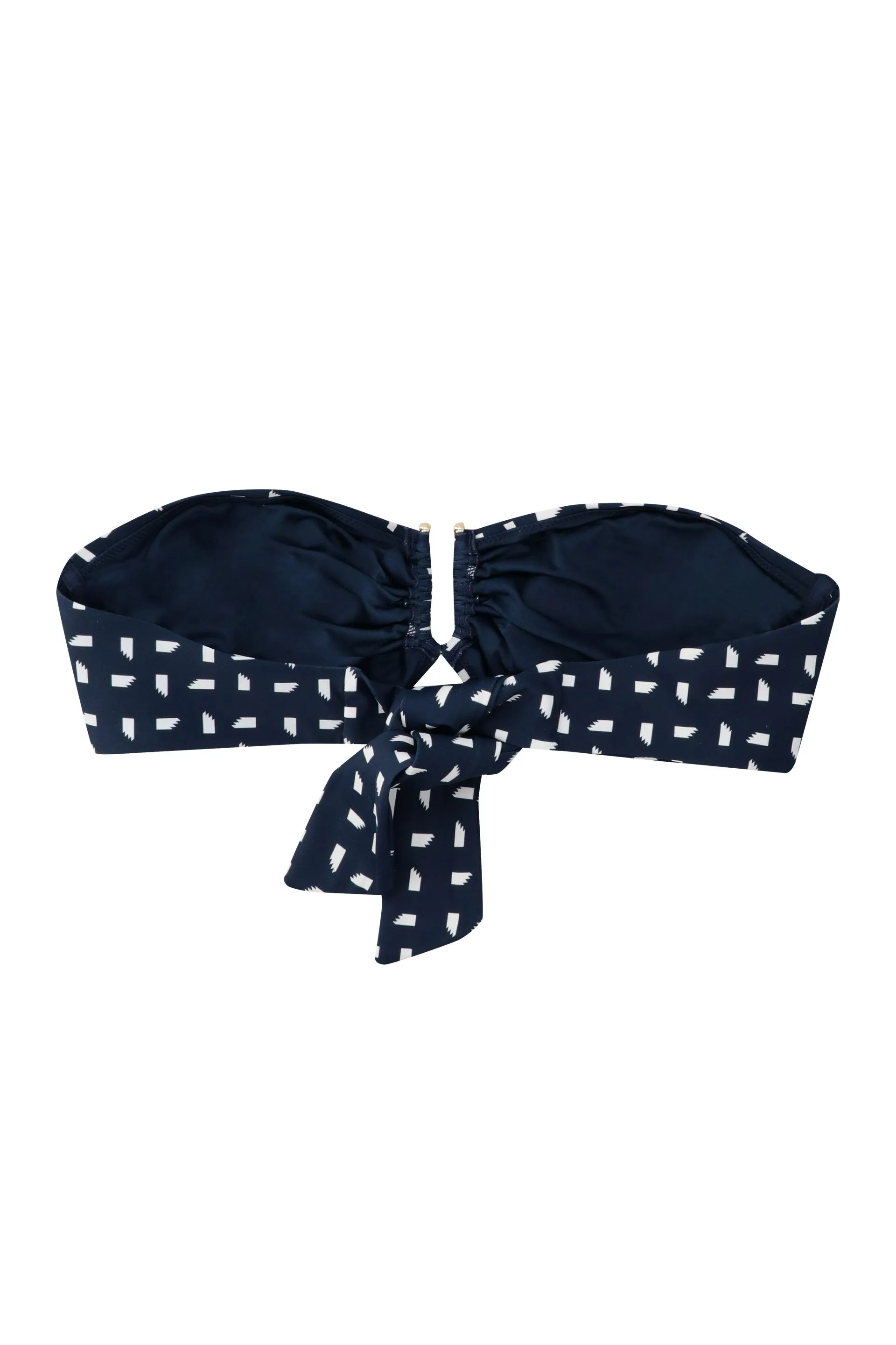 Self-Portrait Printed Bandeau Bikini Top