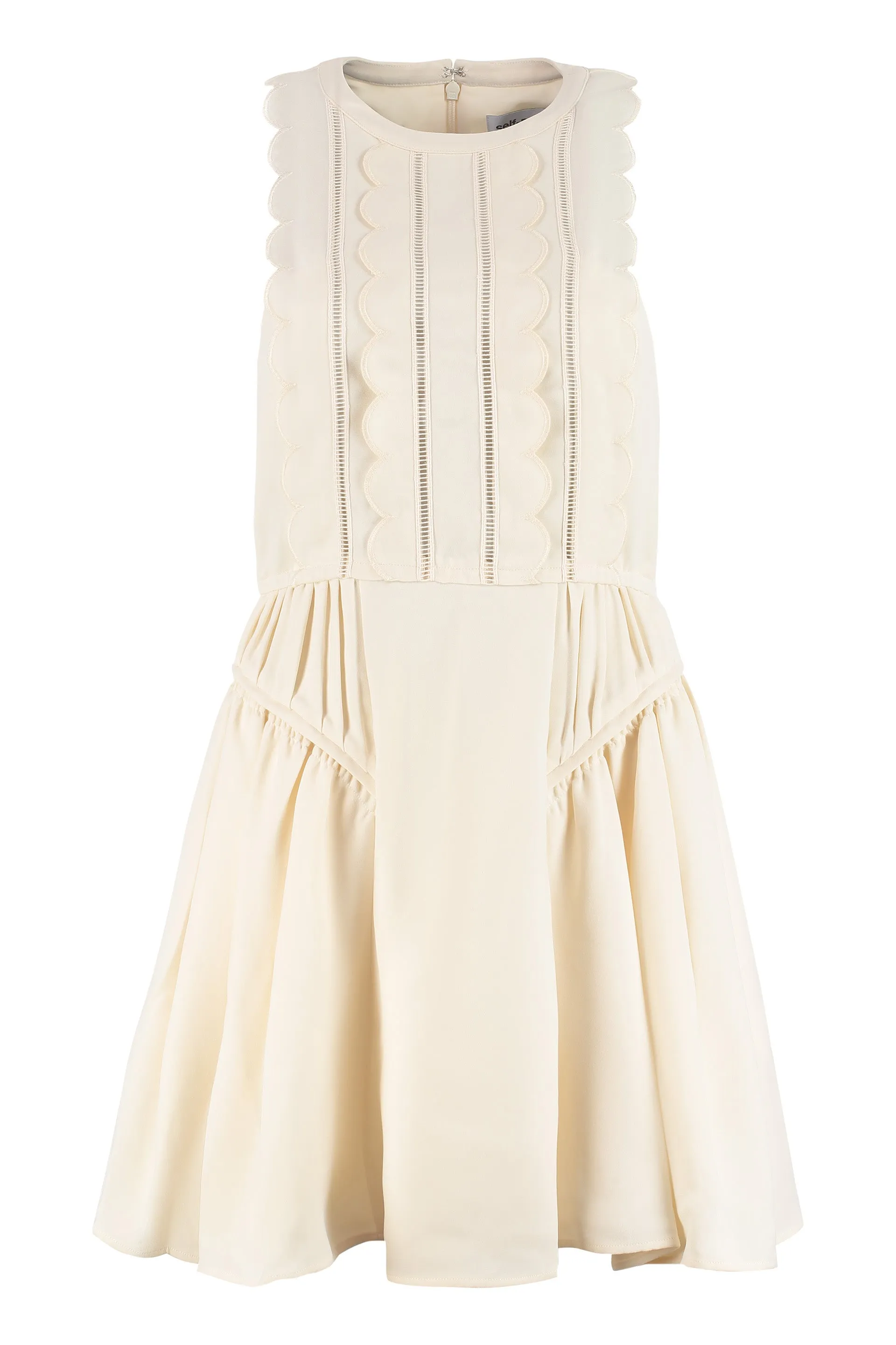 Self-Portrait Scallop Mini Dress