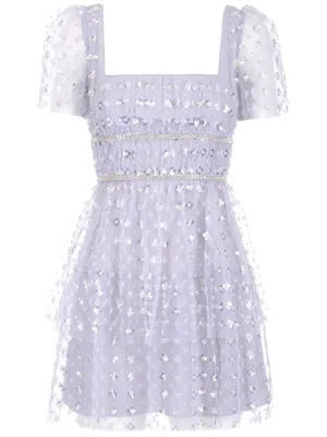 Self-Portrait Sequin Embellished Mini Dress