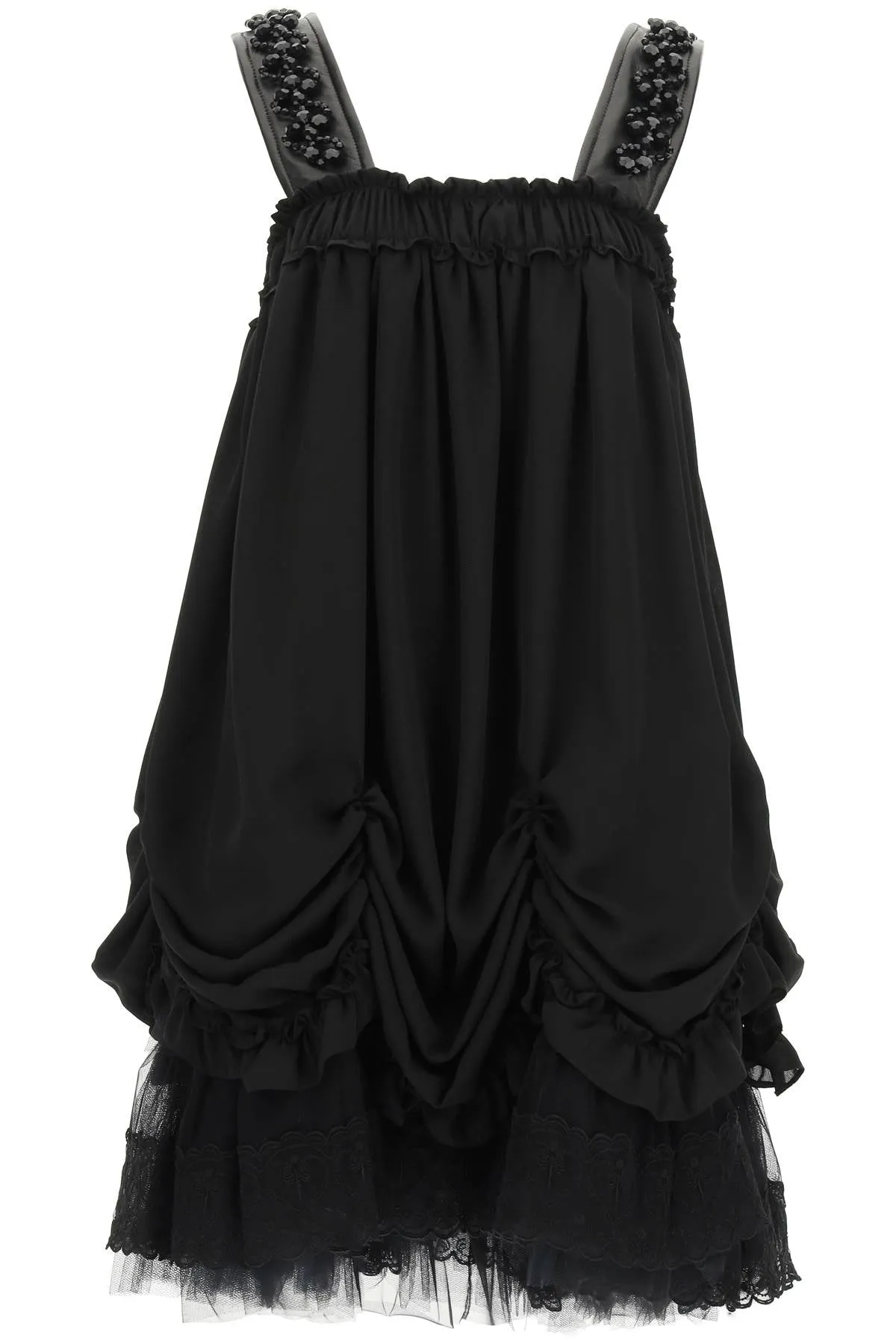 Simone Rocha Georgette Sleeveless Mini Dress