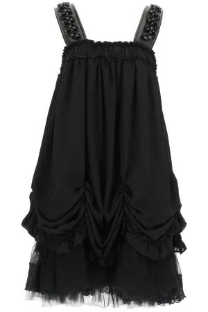 Simone Rocha Georgette Sleeveless Mini Dress