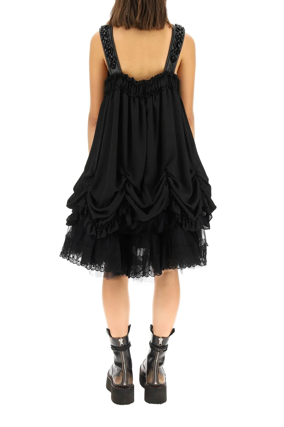 Simone Rocha Georgette Sleeveless Mini Dress