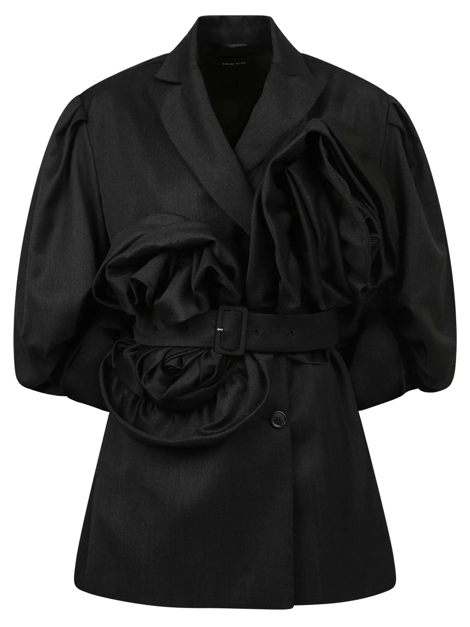 Simone Rocha Ruched Rose Belted Jacket