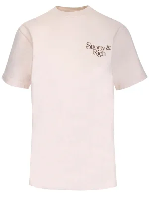Sporty & Rich Logo Printed Crewneck T-Shirt