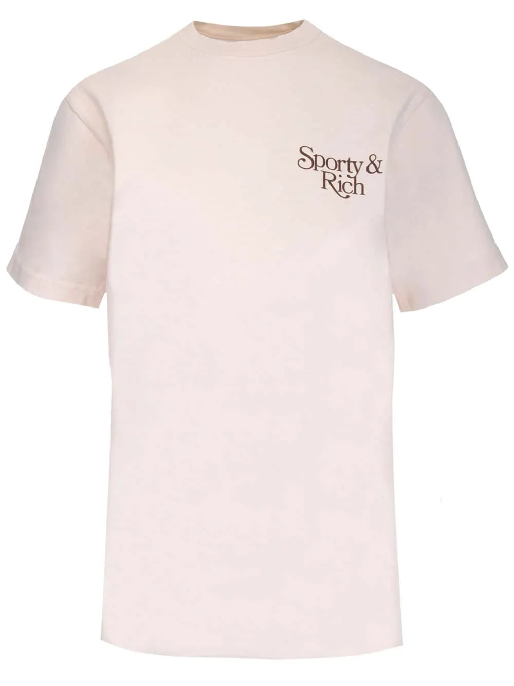 Sporty & Rich Logo Printed Crewneck T-Shirt