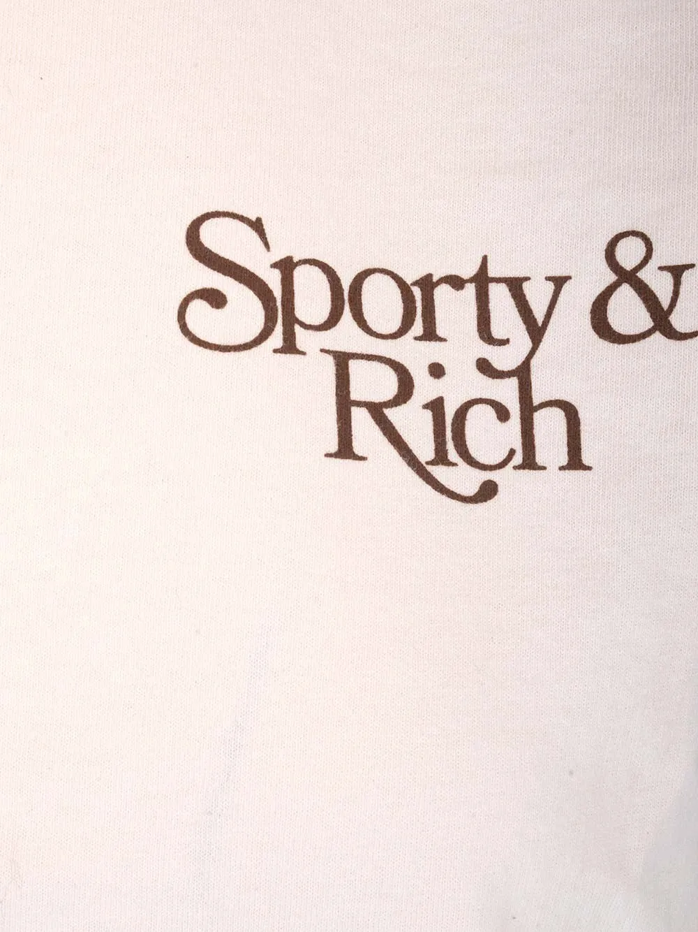 Sporty & Rich Logo Printed Crewneck T-Shirt