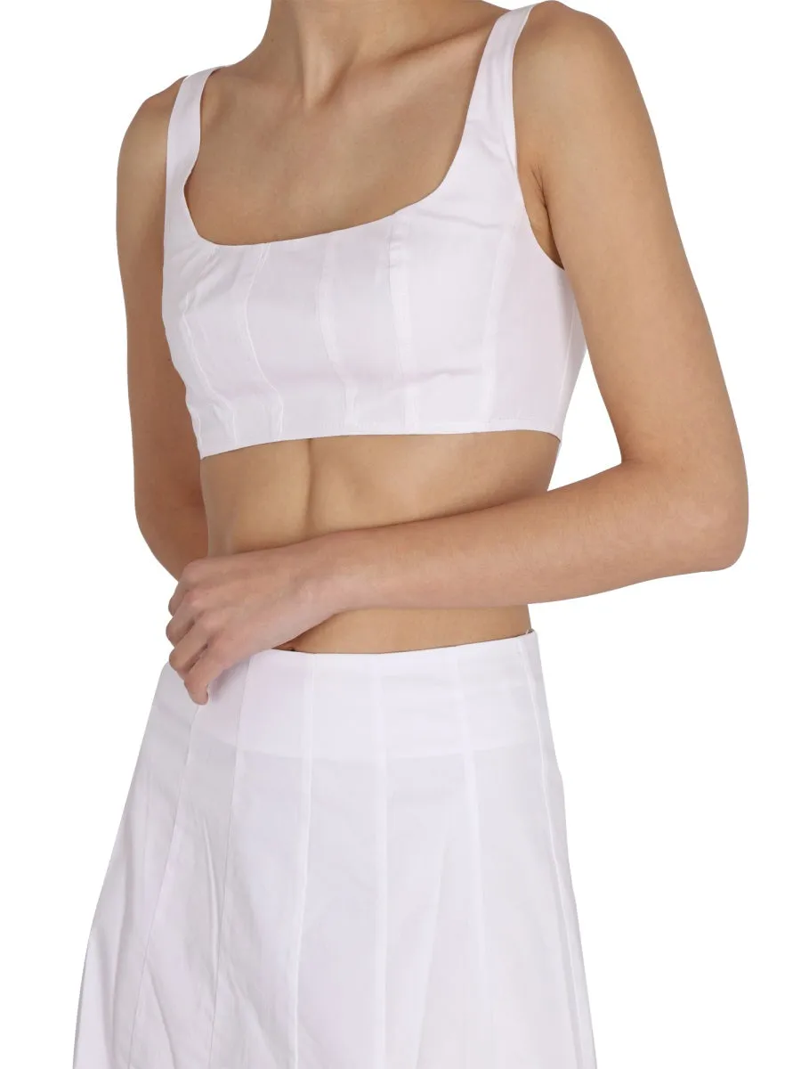Staud Wells Sleeveless Cropped Top