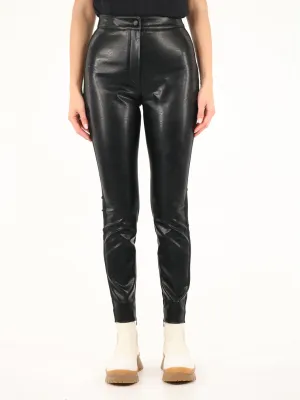 Stella McCartney High-Waisted Leather Trousers