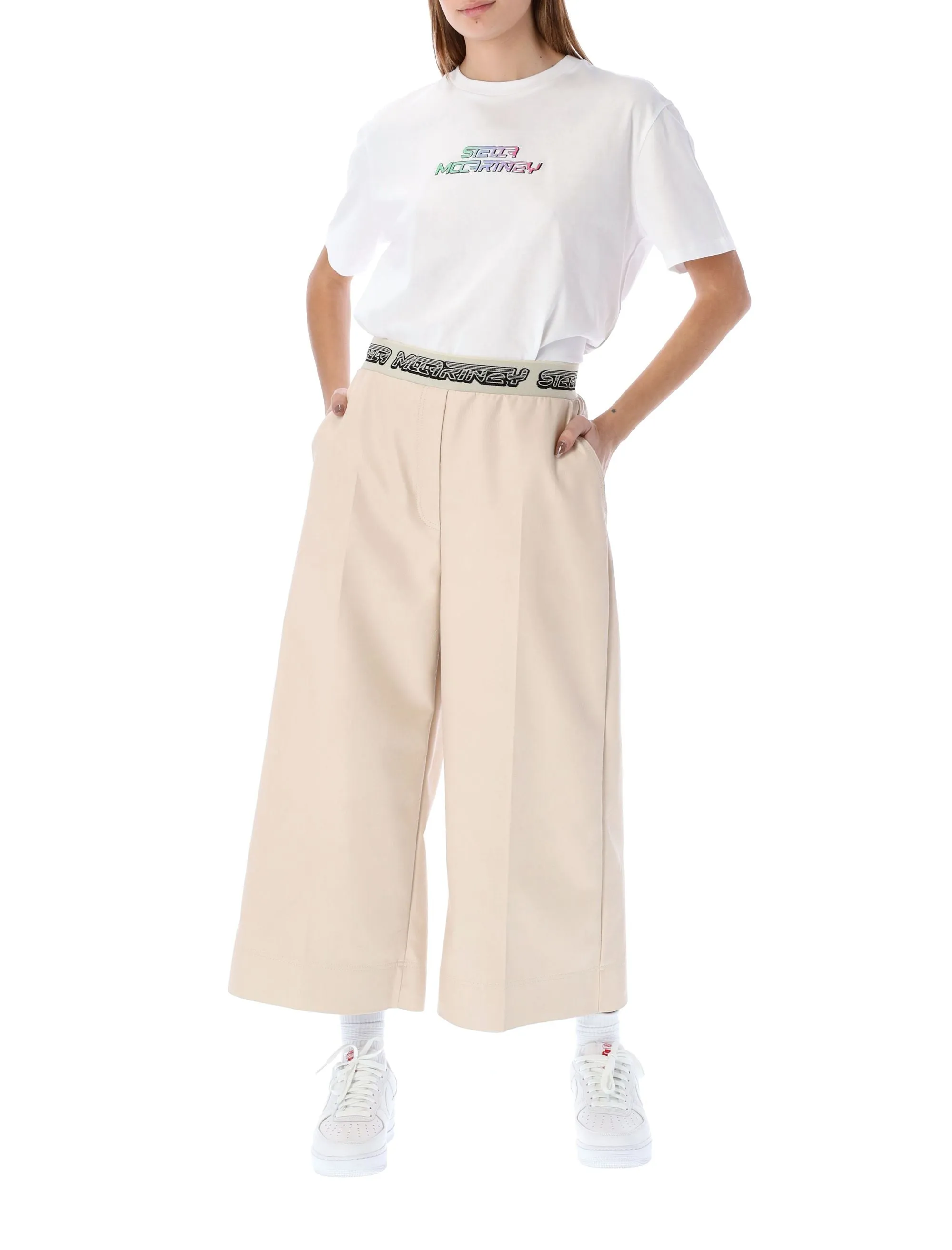 Stella McCartney Logo Band Cropped Pants