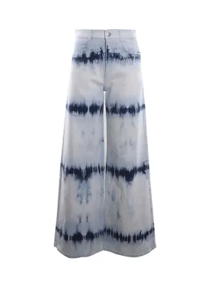 Stella McCartney Logo Patch Wide Leg Jeans