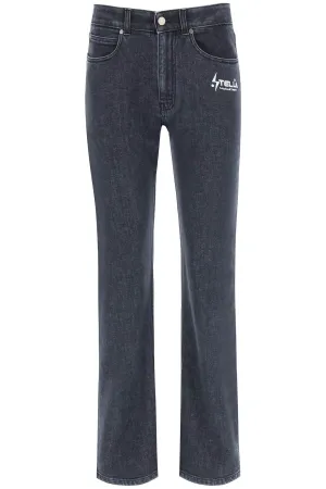 Stella McCartney Logo Printed Straight Leg Jeans
