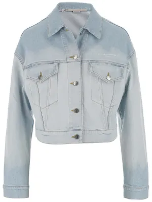 Stella McCartney Long-Sleeved Cropped Denim Jacket
