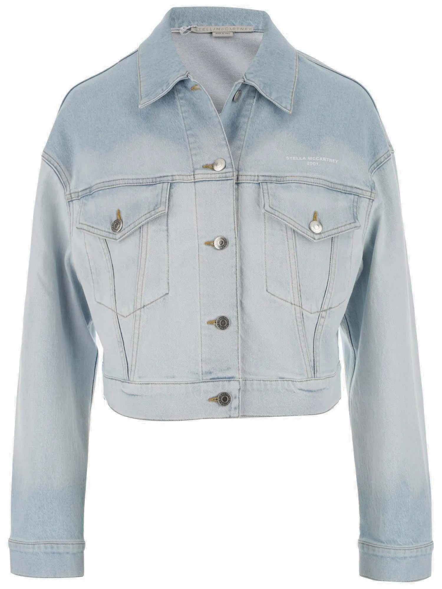 Stella McCartney Long-Sleeved Cropped Denim Jacket