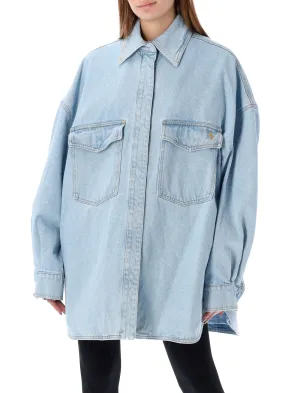 The Attico Button-Up Denim Jacket