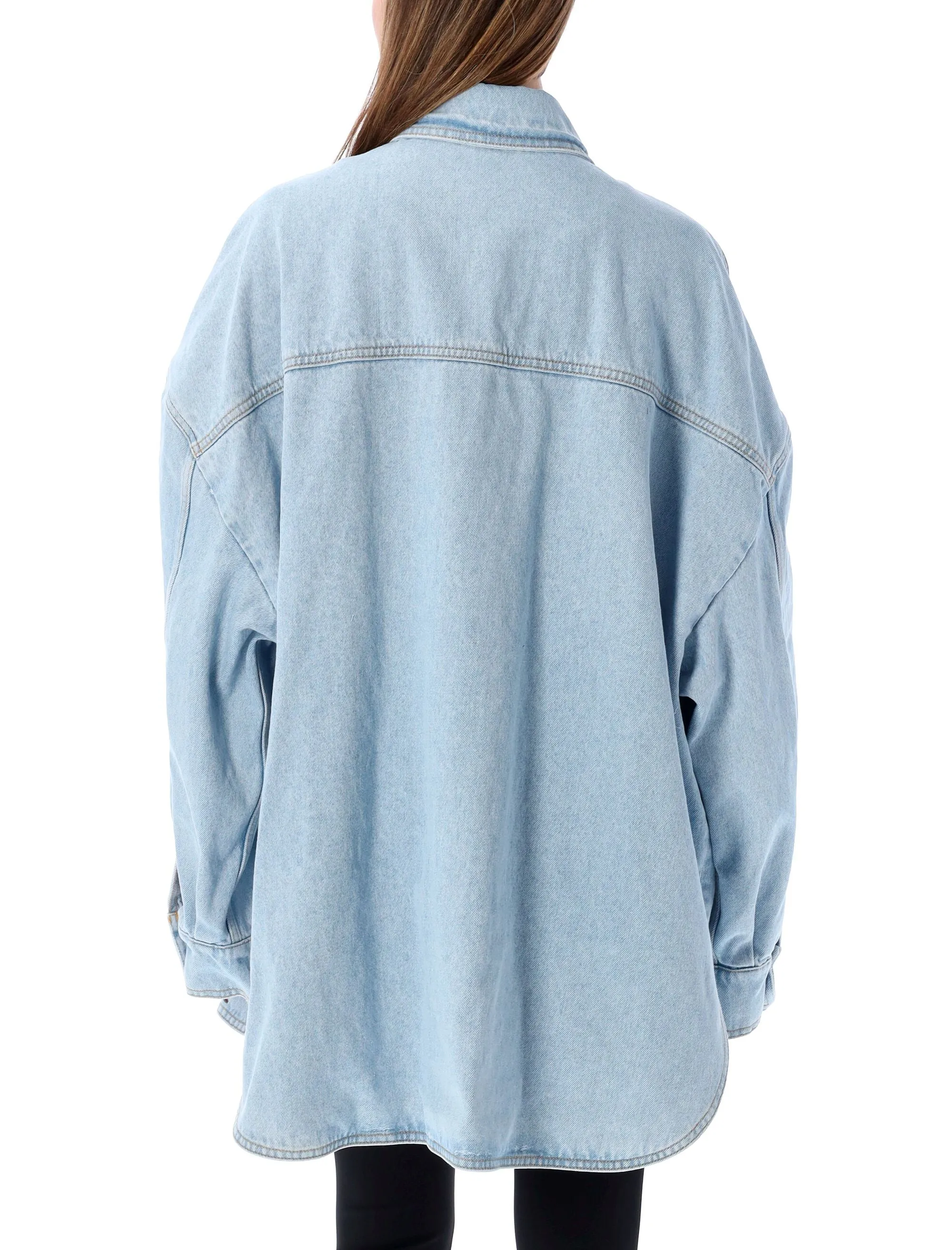 The Attico Button-Up Denim Jacket