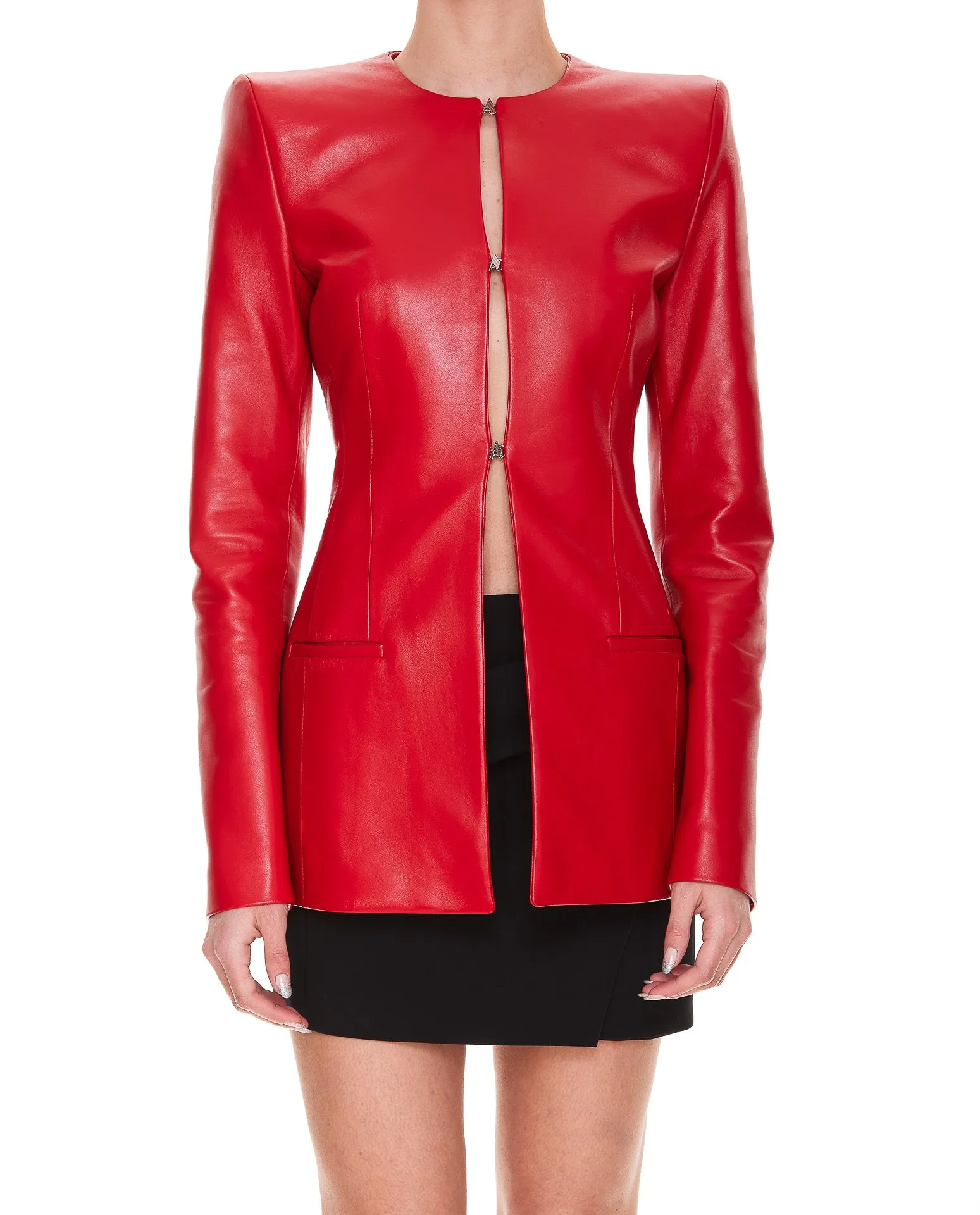 The Attico Crewneck Long-Sleeved Jacket
