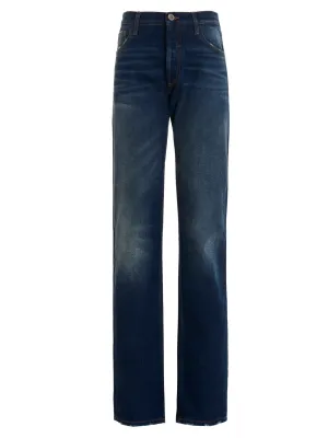 The Attico Faded Mid-Rise Straight Leg Jeans