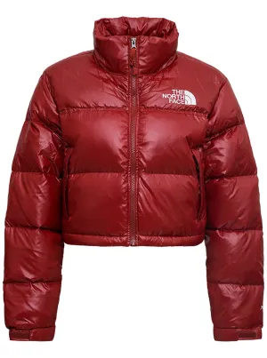 The North Face Nuptse Logo Embroidered Cropped Puffer Jacket