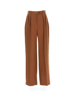 The Row High Waist Wide Leg Trousers