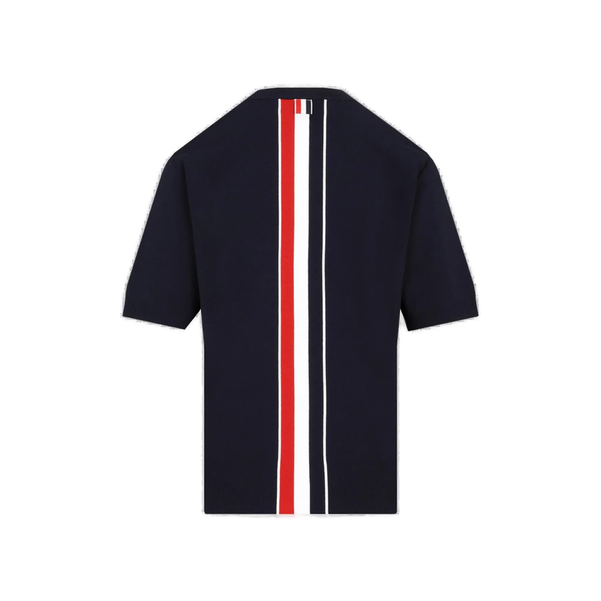 Thom Browne RWB Intarsia-Knit Crewneck T-Shirt