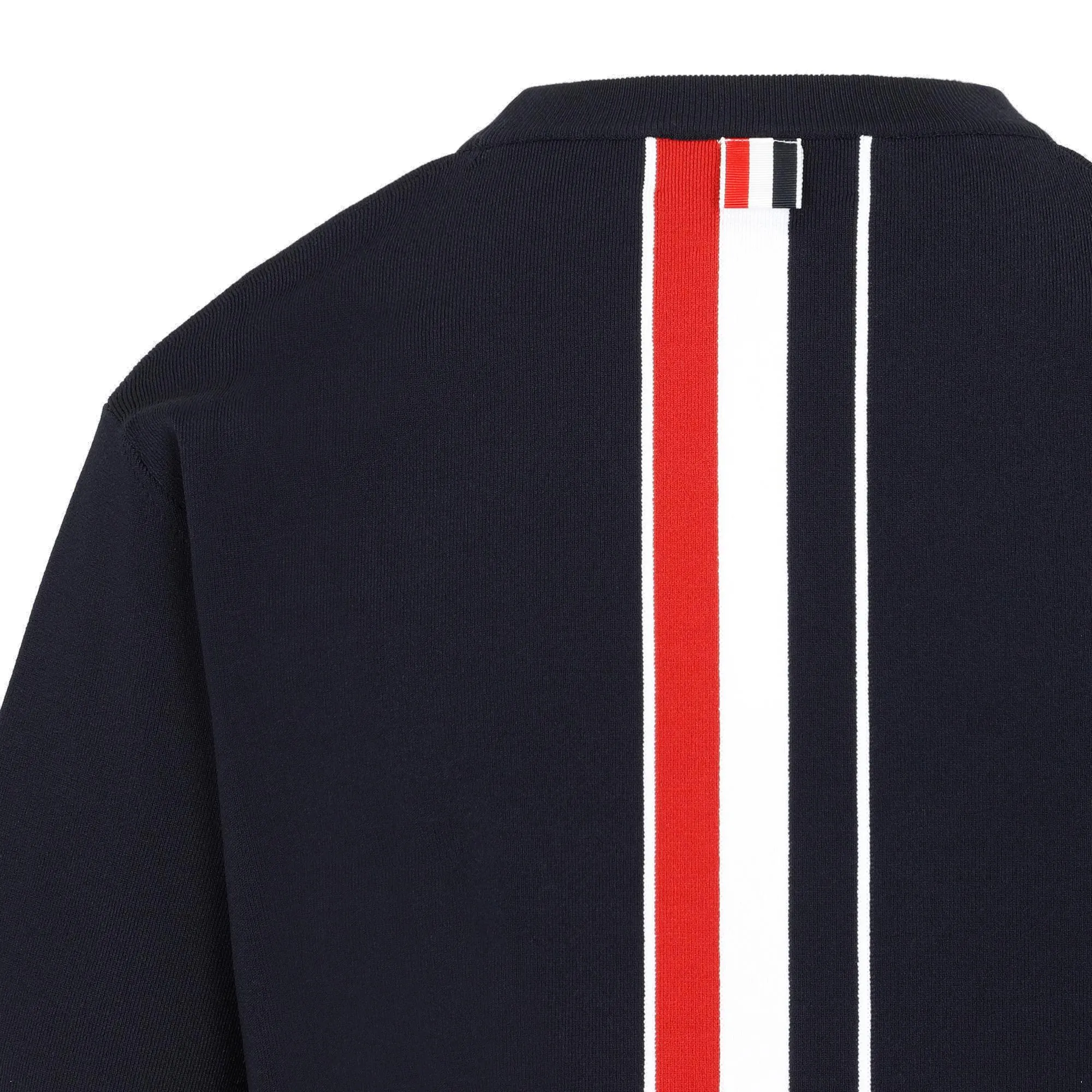 Thom Browne RWB Intarsia-Knit Crewneck T-Shirt