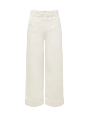 Tory Burch Button-Detailed Sailor Pants