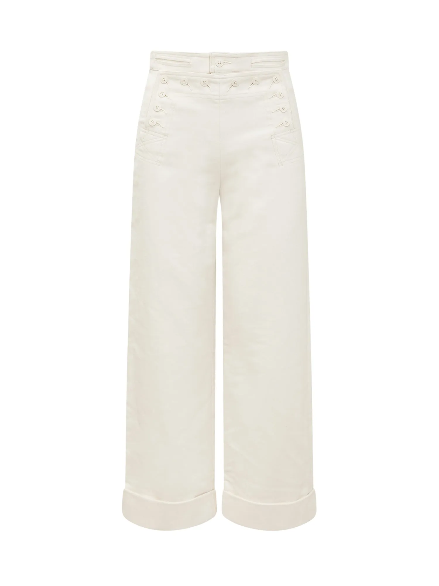 Tory Burch Button-Detailed Sailor Pants