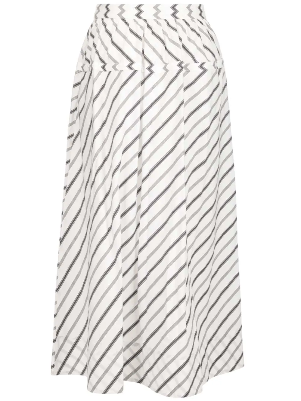 Tory Burch Diagonal Striped A-Line Skirt