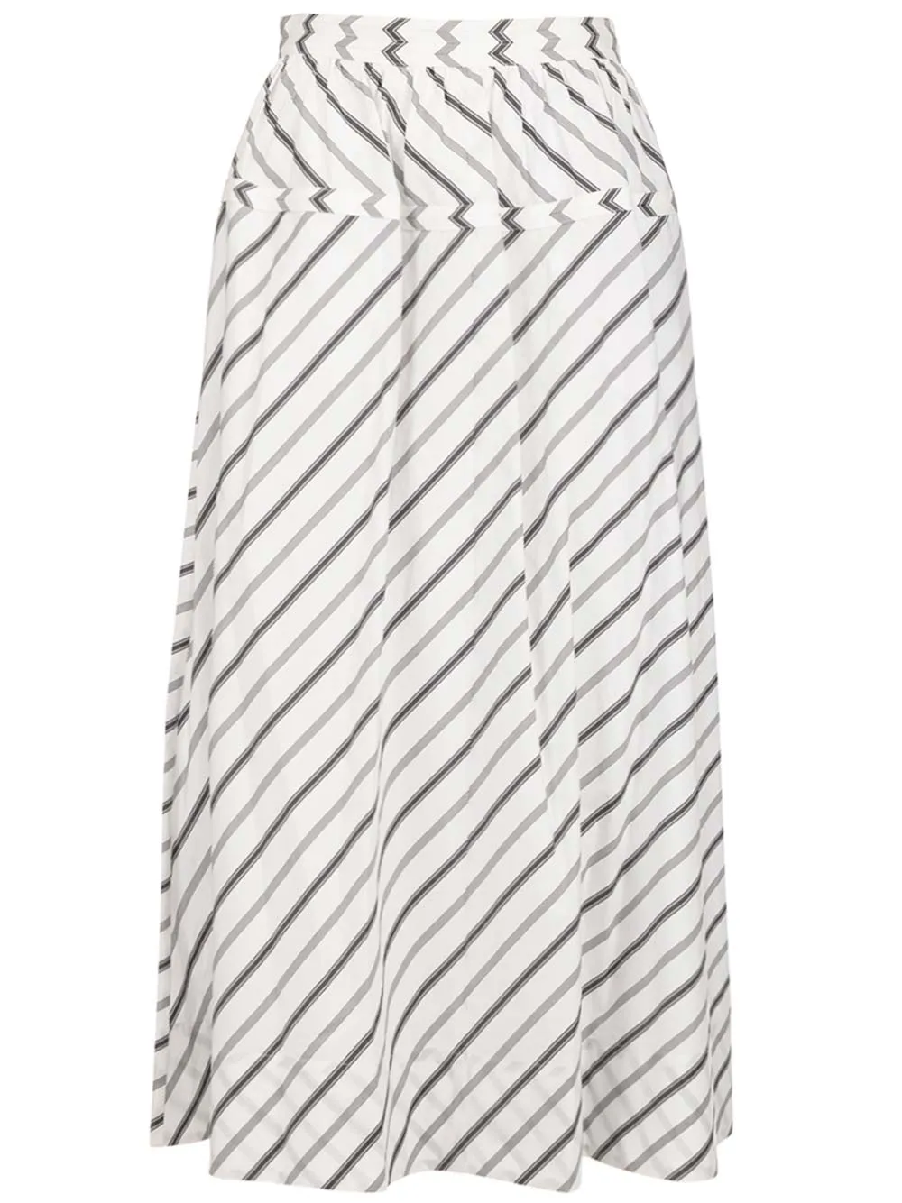 Tory Burch Diagonal Striped A-Line Skirt