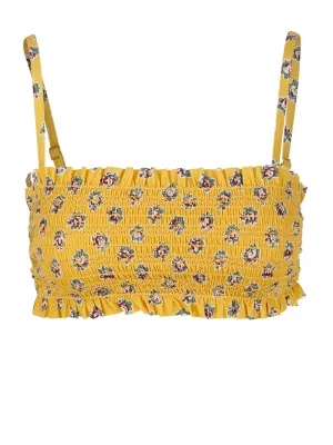 Tory Burch Floral Print Bikini Top