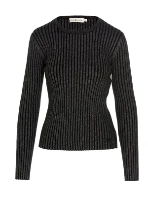 Tory Burch Ribbed Knitted Crewneck Top
