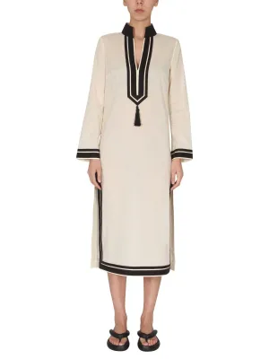 Tory Burch V-Neck Midi Dress