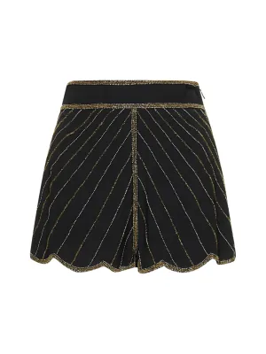 TWINSET Embellished High Waisted Shorts