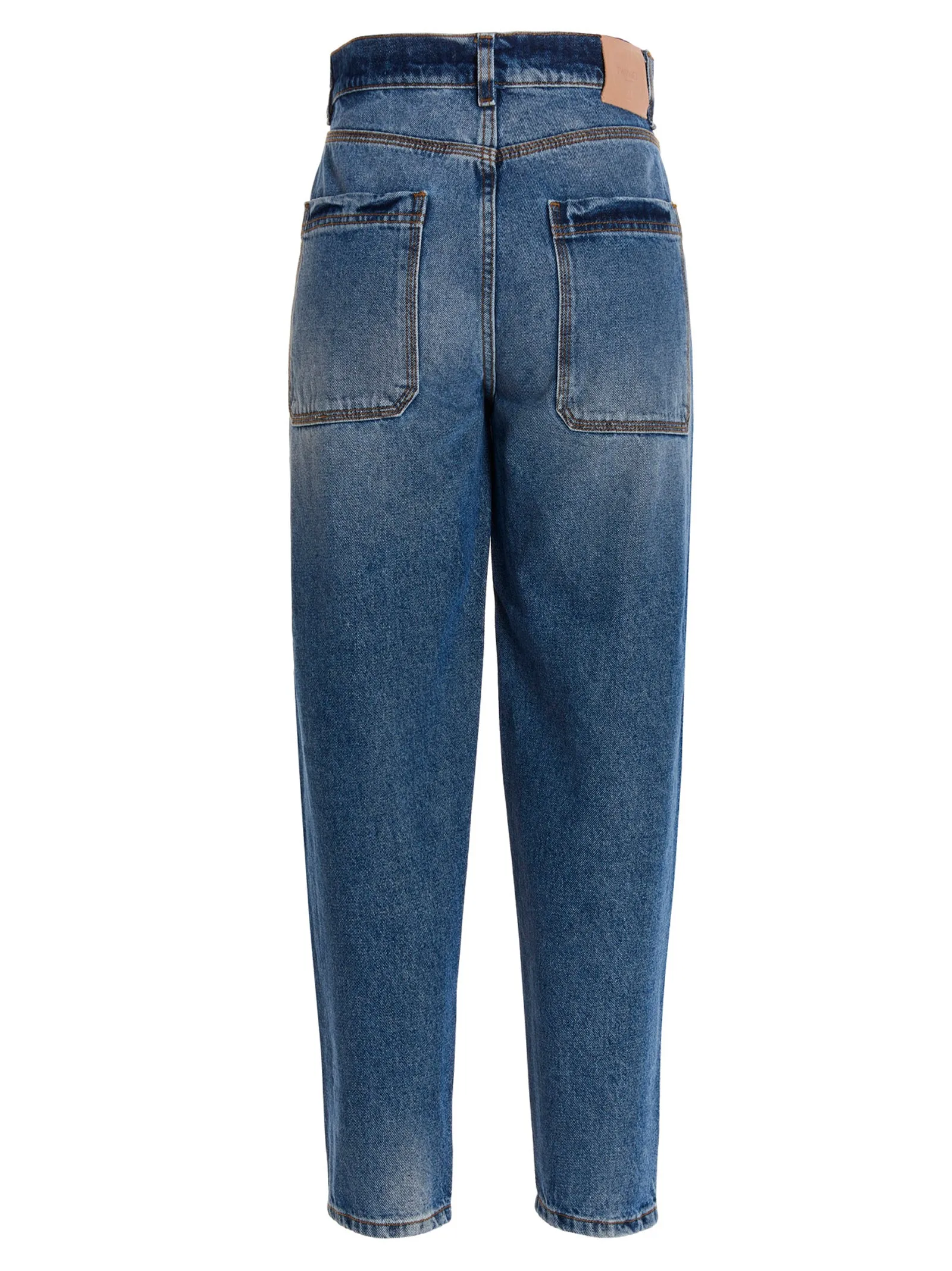 TWINSET Logo Patch Cropped Jeans