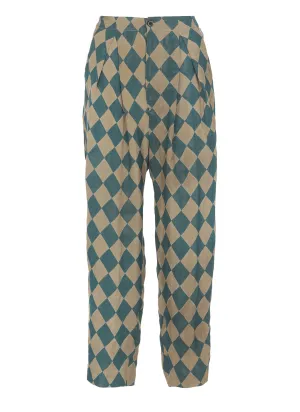 Uma Wang Checked Straight Leg Trousers