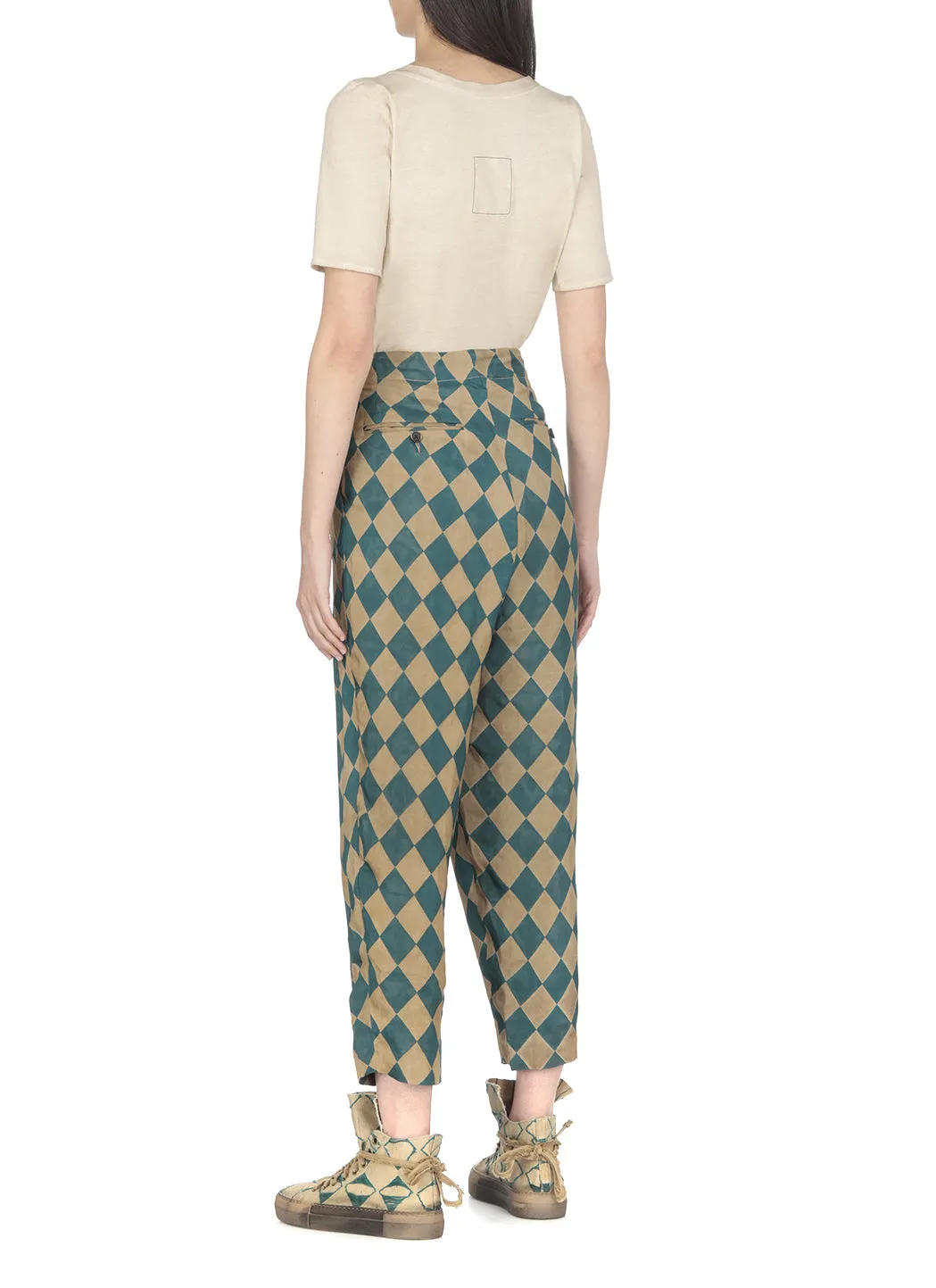 Uma Wang Checked Straight Leg Trousers