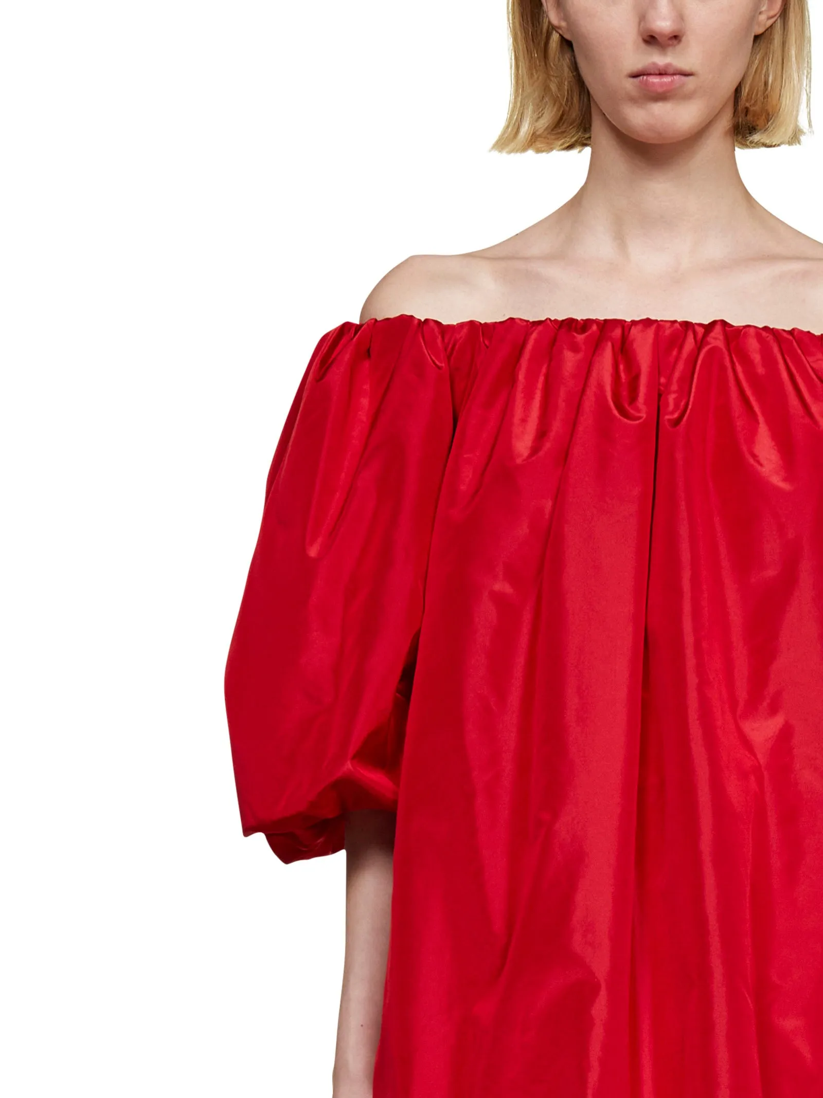 Valentino Off-Shoulder Flared Mini Dress