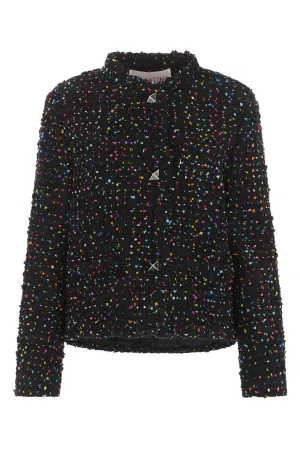 Valentino Tweed Pois Long-Sleeved Jacket